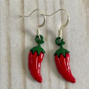 Hot Chili Peppers Earrings NWOT